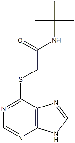 N-(tert-butyl)-2-(9H-purin-6-ylsulfanyl)acetamide Struktur