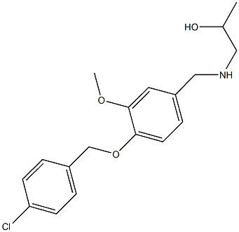 1-({4-[(4-chlorobenzyl)oxy]-3-methoxybenzyl}amino)-2-propanol Struktur