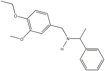 N-(4-ethoxy-3-methoxybenzyl)-N-(1-phenylethyl)amine Struktur