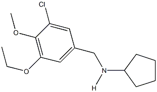 N-(3-chloro-5-ethoxy-4-methoxybenzyl)-N-cyclopentylamine Struktur