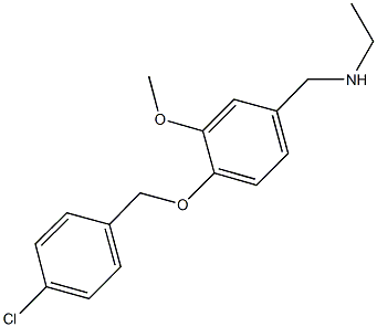 N-{4-[(4-chlorobenzyl)oxy]-3-methoxybenzyl}-N-ethylamine Struktur