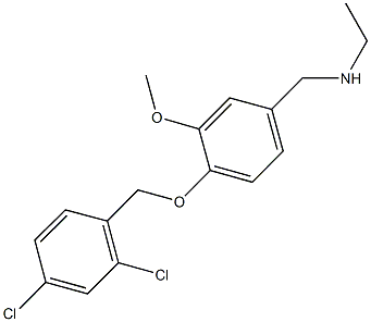 N-{4-[(2,4-dichlorobenzyl)oxy]-3-methoxybenzyl}-N-ethylamine Struktur