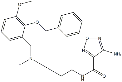 4-amino-N-(2-{[2-(benzyloxy)-3-methoxybenzyl]amino}ethyl)-1,2,5-oxadiazole-3-carboxamide Struktur