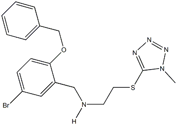 N-[2-(benzyloxy)-5-bromobenzyl]-N-{2-[(1-methyl-1H-tetraazol-5-yl)sulfanyl]ethyl}amine Struktur