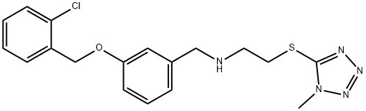 N-{3-[(2-chlorobenzyl)oxy]benzyl}-N-{2-[(1-methyl-1H-tetraazol-5-yl)sulfanyl]ethyl}amine Struktur