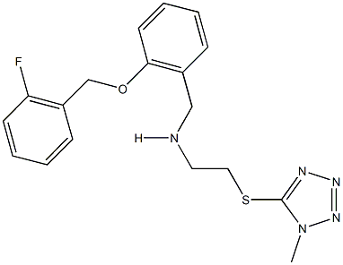 N-{2-[(2-fluorobenzyl)oxy]benzyl}-N-{2-[(1-methyl-1H-tetraazol-5-yl)sulfanyl]ethyl}amine Struktur