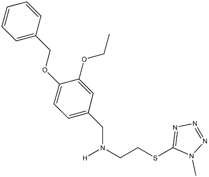 N-[4-(benzyloxy)-3-ethoxybenzyl]-N-{2-[(1-methyl-1H-tetraazol-5-yl)sulfanyl]ethyl}amine Struktur