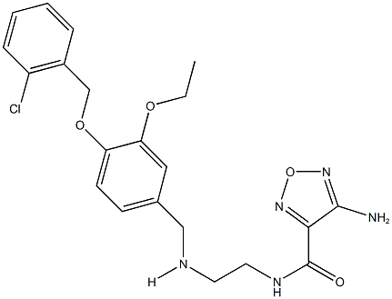 4-amino-N-[2-({4-[(2-chlorobenzyl)oxy]-3-ethoxybenzyl}amino)ethyl]-1,2,5-oxadiazole-3-carboxamide Struktur