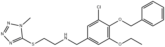 N-[4-(benzyloxy)-3-chloro-5-ethoxybenzyl]-N-{2-[(1-methyl-1H-tetraazol-5-yl)sulfanyl]ethyl}amine Struktur