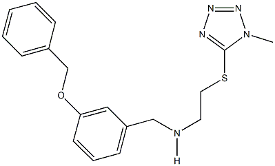 N-[3-(benzyloxy)benzyl]-N-{2-[(1-methyl-1H-tetraazol-5-yl)sulfanyl]ethyl}amine Struktur