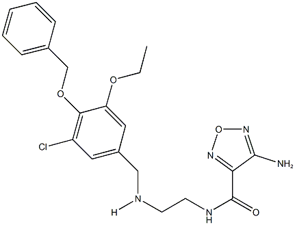 4-amino-N-(2-{[4-(benzyloxy)-3-chloro-5-ethoxybenzyl]amino}ethyl)-1,2,5-oxadiazole-3-carboxamide Struktur