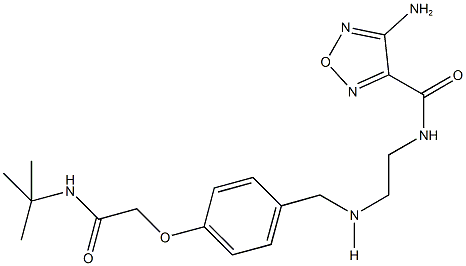 4-amino-N-[2-({4-[2-(tert-butylamino)-2-oxoethoxy]benzyl}amino)ethyl]-1,2,5-oxadiazole-3-carboxamide Struktur