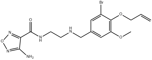 N-(2-{[4-(allyloxy)-3-bromo-5-methoxybenzyl]amino}ethyl)-4-amino-1,2,5-oxadiazole-3-carboxamide Struktur