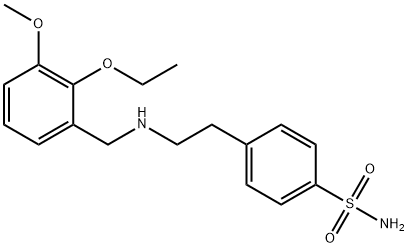 4-{2-[(2-ethoxy-3-methoxybenzyl)amino]ethyl}benzenesulfonamide Struktur