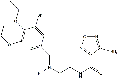 4-amino-N-{2-[(3-bromo-4,5-diethoxybenzyl)amino]ethyl}-1,2,5-oxadiazole-3-carboxamide Struktur