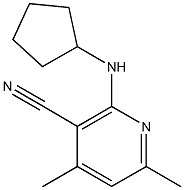 2-(cyclopentylamino)-4,6-dimethylnicotinonitrile Struktur