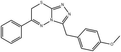 3-(4-methoxybenzyl)-6-phenyl-7H-[1,2,4]triazolo[3,4-b][1,3,4]thiadiazine Struktur