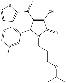 5-(3-fluorophenyl)-3-hydroxy-1-(3-isopropoxypropyl)-4-(2-thienylcarbonyl)-1,5-dihydro-2H-pyrrol-2-one Struktur