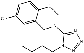 N-(1-butyl-1H-tetraazol-5-yl)-N-(5-chloro-2-methoxybenzyl)amine Struktur