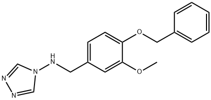 N-[4-(benzyloxy)-3-methoxybenzyl]-N-(4H-1,2,4-triazol-4-yl)amine Struktur