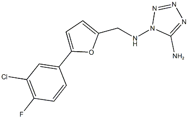 N-(5-amino-1H-tetraazol-1-yl)-N-{[5-(3-chloro-4-fluorophenyl)-2-furyl]methyl}amine Struktur