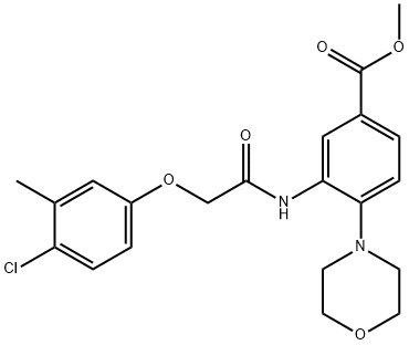 methyl 3-{[(4-chloro-3-methylphenoxy)acetyl]amino}-4-(4-morpholinyl)benzoate Struktur