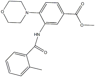 methyl 3-[(2-methylbenzoyl)amino]-4-(4-morpholinyl)benzoate Struktur