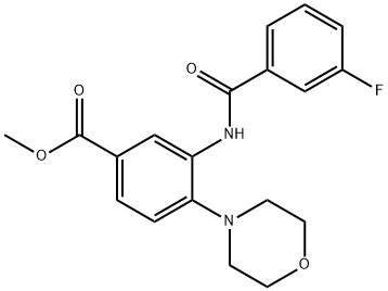 methyl 3-[(3-fluorobenzoyl)amino]-4-(4-morpholinyl)benzoate Struktur