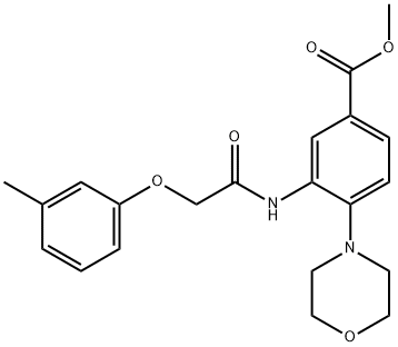 methyl 3-{[(3-methylphenoxy)acetyl]amino}-4-(4-morpholinyl)benzoate Struktur