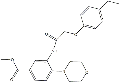 methyl 3-{[(4-ethylphenoxy)acetyl]amino}-4-(4-morpholinyl)benzoate Struktur