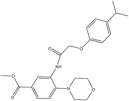 methyl 3-{[(4-isopropylphenoxy)acetyl]amino}-4-(4-morpholinyl)benzoate Struktur