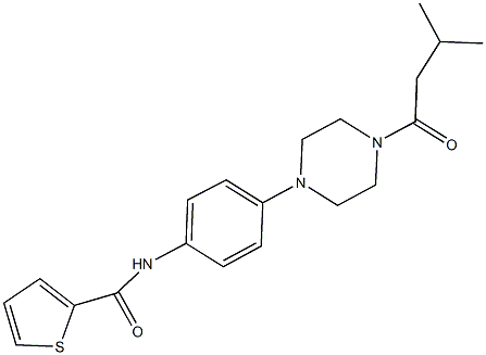 N-{4-[4-(3-methylbutanoyl)-1-piperazinyl]phenyl}-2-thiophenecarboxamide Struktur