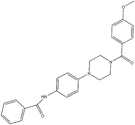 N-{4-[4-(4-methoxybenzoyl)-1-piperazinyl]phenyl}benzamide Struktur