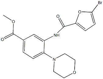 methyl 3-[(5-bromo-2-furoyl)amino]-4-(4-morpholinyl)benzoate Struktur