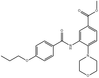 methyl 4-(4-morpholinyl)-3-[(4-propoxybenzoyl)amino]benzoate Struktur