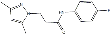 3-(3,5-dimethyl-1H-pyrazol-1-yl)-N-(4-fluorophenyl)propanamide Struktur