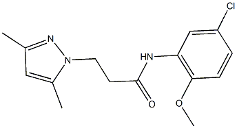 N-(5-chloro-2-methoxyphenyl)-3-(3,5-dimethyl-1H-pyrazol-1-yl)propanamide Struktur