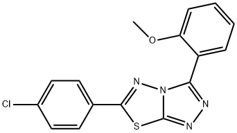 2-[6-(4-chlorophenyl)[1,2,4]triazolo[3,4-b][1,3,4]thiadiazol-3-yl]phenyl methyl ether Struktur