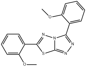 3,6-bis(2-methoxyphenyl)[1,2,4]triazolo[3,4-b][1,3,4]thiadiazole Struktur