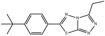 6-(4-tert-butylphenyl)-3-ethyl[1,2,4]triazolo[3,4-b][1,3,4]thiadiazole Struktur