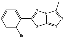 6-(2-bromophenyl)-3-methyl[1,2,4]triazolo[3,4-b][1,3,4]thiadiazole Struktur