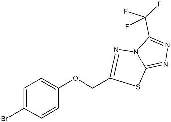 6-[(4-bromophenoxy)methyl]-3-(trifluoromethyl)[1,2,4]triazolo[3,4-b][1,3,4]thiadiazole Struktur