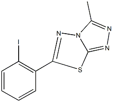 6-(2-iodophenyl)-3-methyl[1,2,4]triazolo[3,4-b][1,3,4]thiadiazole Struktur