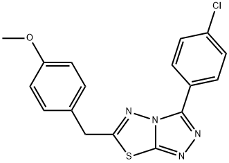 4-{[3-(4-chlorophenyl)[1,2,4]triazolo[3,4-b][1,3,4]thiadiazol-6-yl]methyl}phenyl methyl ether Struktur