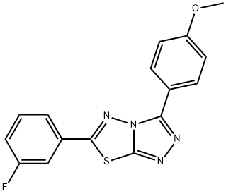 4-[6-(3-fluorophenyl)[1,2,4]triazolo[3,4-b][1,3,4]thiadiazol-3-yl]phenyl methyl ether Struktur