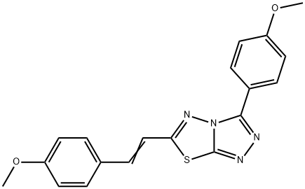 3-(4-methoxyphenyl)-6-[2-(4-methoxyphenyl)vinyl][1,2,4]triazolo[3,4-b][1,3,4]thiadiazole Struktur