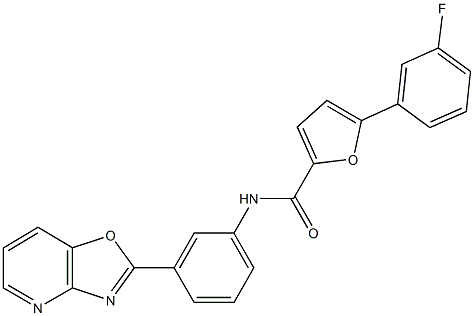 5-(3-fluorophenyl)-N-(3-[1,3]oxazolo[4,5-b]pyridin-2-ylphenyl)-2-furamide Struktur