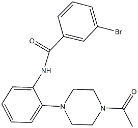 N-[2-(4-acetyl-1-piperazinyl)phenyl]-3-bromobenzamide Struktur