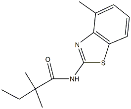 2,2-dimethyl-N-(4-methyl-1,3-benzothiazol-2-yl)butanamide Struktur