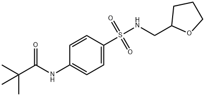 2,2-dimethyl-N-(4-{[(tetrahydro-2-furanylmethyl)amino]sulfonyl}phenyl)propanamide Struktur